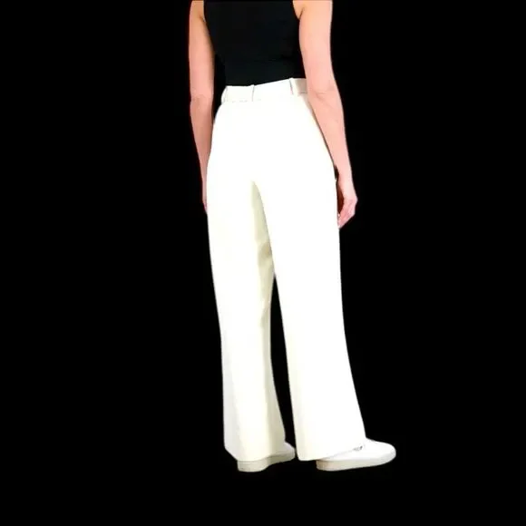 French Connection Women's Wide Leg Trouser Tan Size Medium - Picture 3 of 16